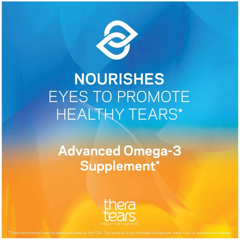TheraTears Eye Nutrition 1200mg Omega-3 Supplement for Dry Eye Symptoms,