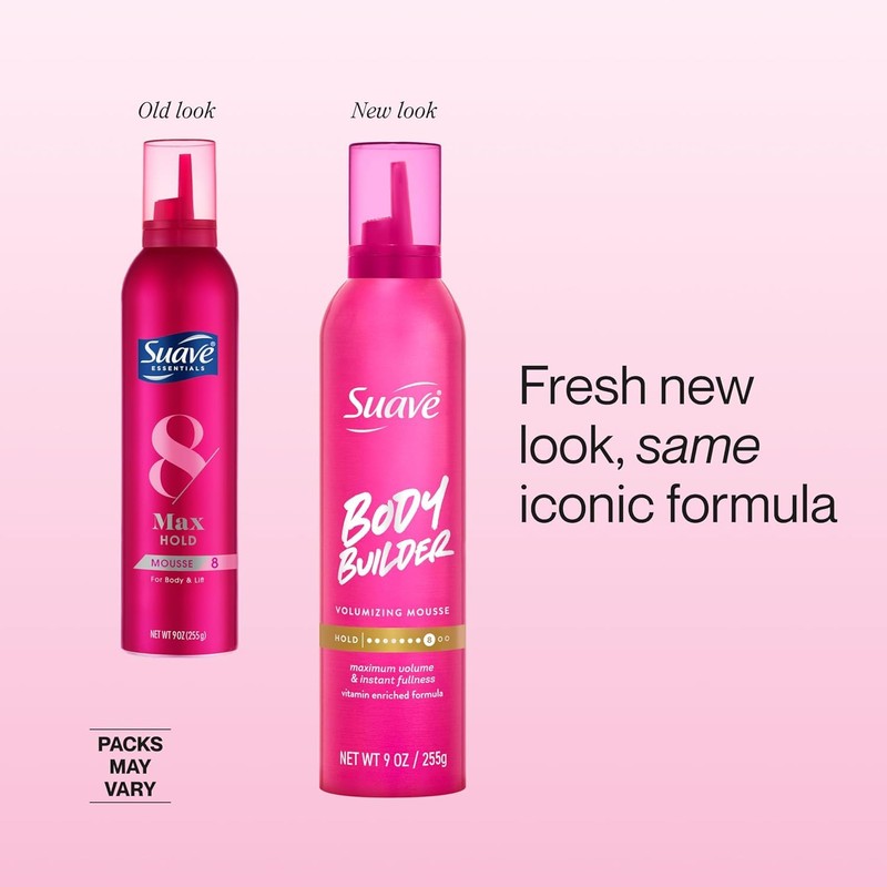 Suave Max Hold 8 Volumizing Mousse 9 oz (Pack of