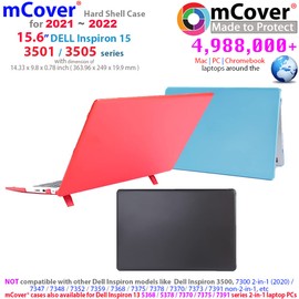 mCover Case Compatible for 2021-2022 15.6" Dell Inspiron 15 3501 3505 Series Laptop Computer ONLY (NOT Fitting Other Dell Models) - Blue