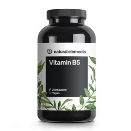 Vitamin B5 - 240 Capsules - High Dose 500 mg Pantothenic Acid - Vegan - Produced in Germany & Laboratory Tested