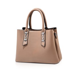 NICOLE & DORIS Handbag Women's Shoulder Bag Simple Elegant Handbag Stylish Shoulder Bag PU Leather Tote Bag Casual Women Bag Top Handle Medium, khaki, Casual, elegant