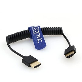 2.0 HDMI Cable Enrollado 4K HDMI a HDMI Cable de Alta Velocidad delgado HDMI macho a macho extensor Cable en espiral para Atomos Ninja V, Sony a7siii,