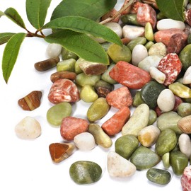 RUOJAS 2.2 lb Pebbles for Indoor Plants, 1/2 Inch Decorative Rocks for Potted Plants, Natural Polished Pebbles for Vases, Succulent, Planters, Landscaping Drainage and Outdoor Gardening
