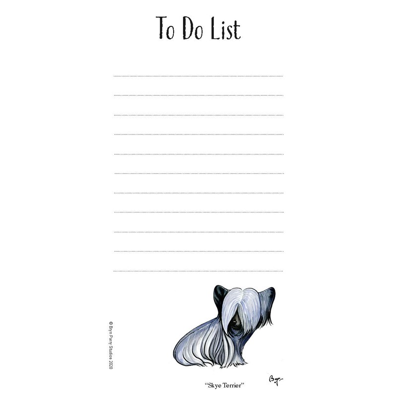 Bryn Parry To Do List Magnetic Notepad. Small Dogs