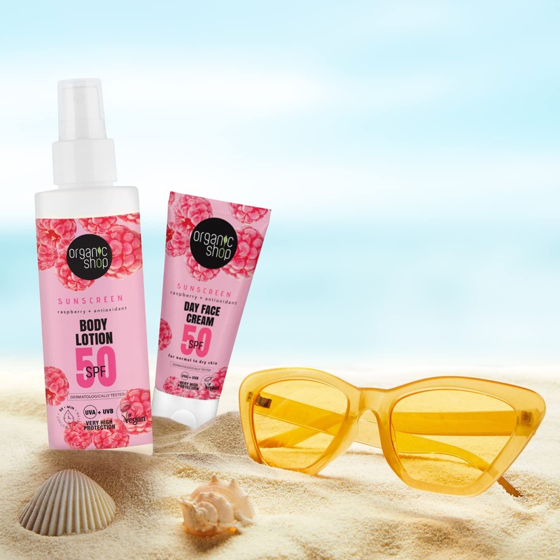 Organic Shop Sunscreen Day Face Cream 50 SPF Normal to
