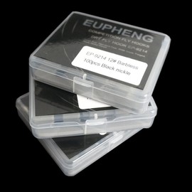 Eupheng 100pcs Plus Best Barbless Competition Fly Fishing Hook Collection, Dry Nymph Strimp&Pupa, Pupa& Larva jig Fly Hooks High Carbon Competition Hook (Dry Fly Hook EP-9214, 16#)