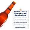 Fermentaholics Orange Beer Bottle Caps - 144 Count Oxygen Absorbing
