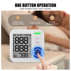 Blood Pressure Monitors for Home Use, Upper Arm BP with Adjustable Large Cuff Fits Different Adult Arm Sizes, Automatic Electronic Digital High Blood Pressure Machine, Stores Up to 200 Readings…