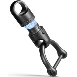 TISUR Titanium Key Ring, Stylish, Car Smart Key, 360° Rotating Connector, Hobby, DIY Material, multicolor (gray / black)