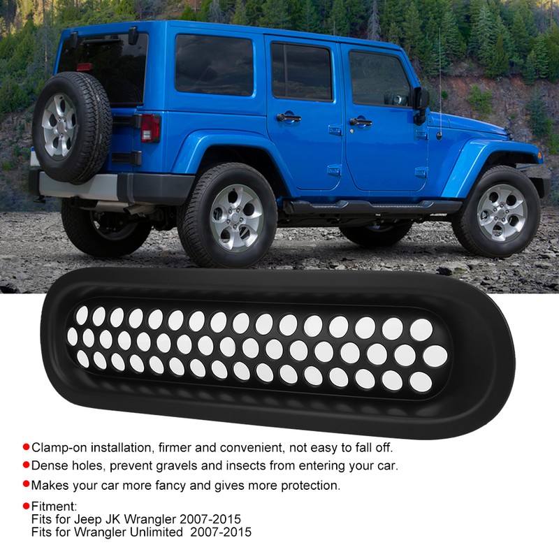 7pcs Clip On Front Mesh Grille Inserts Fits for Jeep