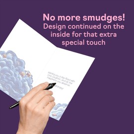 Dad Birthday Card - Starry Night Moon Clouds - Happy Birthday Card for Dad from Son Daughter, 5x7 Inch Male Bday Greeting Cards