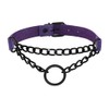 Manfnee PU Leather Choker, Punk, Goth, Emo Circle Necklace, Chain