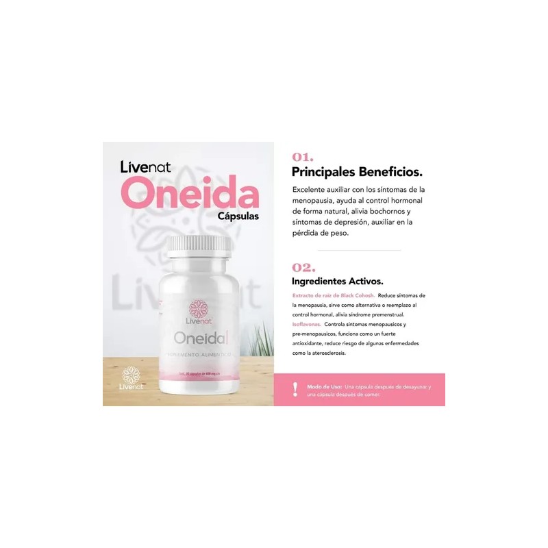 Suplemento En Cpsula Livenat No Especificado De Oneida X 750mg