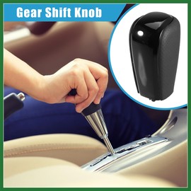 Motoforti Automatic Transmission Gear Shift Knob for Toyota Land Cruiser Prado 2009-2017 Plastic Punched Leather Black Long-lasting