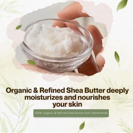 uh*Roh*Muh uh*Roh*Muh USDA Certified 32 fl oz Organic Shea Butter from the Netherlands | Refined, Nourishing Body Butter for Smooth and Healthy Skin (Net Wt: 0.8 kg / 1.7 lb)