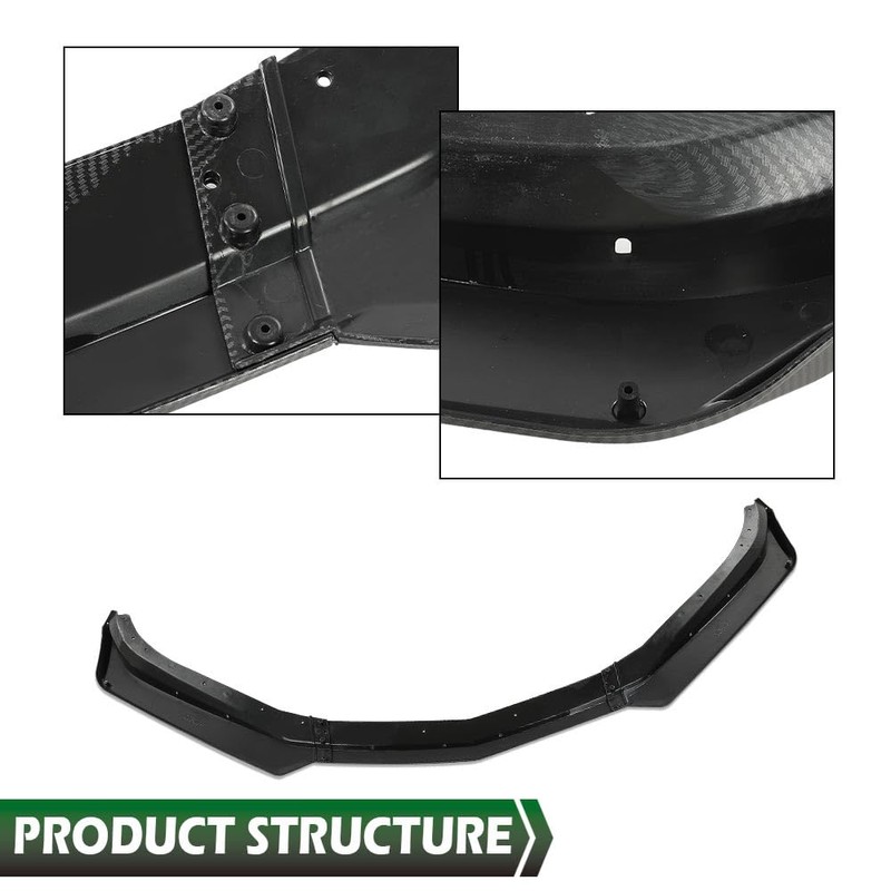 LQI Front Bumper Lip Splitter ABS 1LE Style Compatible with