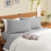 Horbaunal 2 Pack Microfiber Pillowcases Queen Size Light Grey Bed