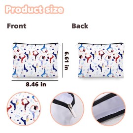 Yoga Cosmetic Bag for Women Girls Pilates Gift Bag for Friends Sisters Birthday Christmas Gifts for Gym Lover Makeup Pouch for Mom Auntie Yoga Instructor Teachers Thank You Makeup Bags for Women