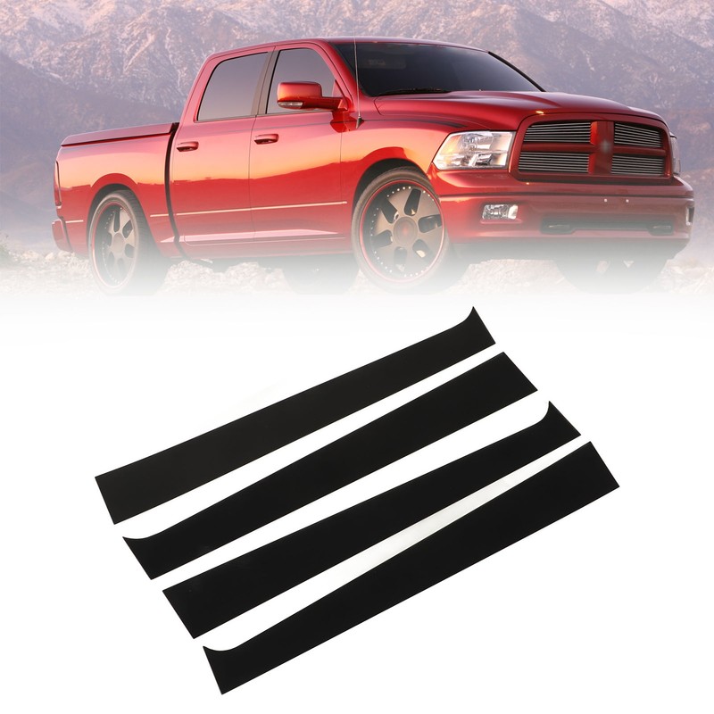 4pcs Black Pillar Posts Door Trim B Pillar Posts Door