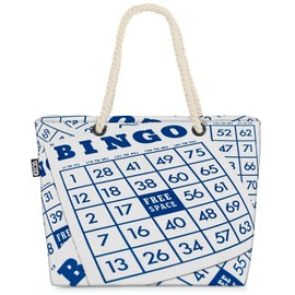 VOID Bingo Game Card Beach Bag Shopper 58 x 38 x 16 cm 23L XXL Shopping Bag Travel Bag Beach Bag, multicoloured, Casual