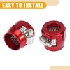 Partuto 4 Pcs An10 Universal Hose Finisher Clamp - Aluminum