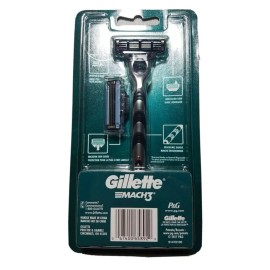 Gillette Mach 3 Mach3 Razor Handle 2 cartridges NEW SEALED mens 3 bladed