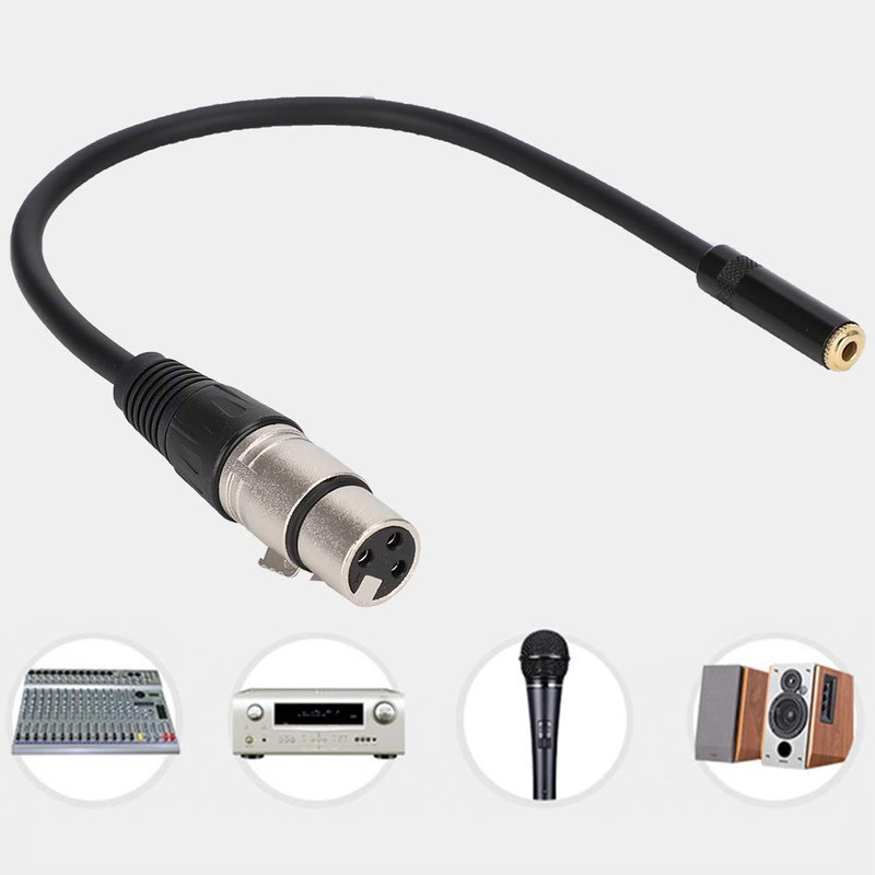 ASHATA 3.5MM Hembra a XLR Hembra Aleación de Zinc 3.5MM