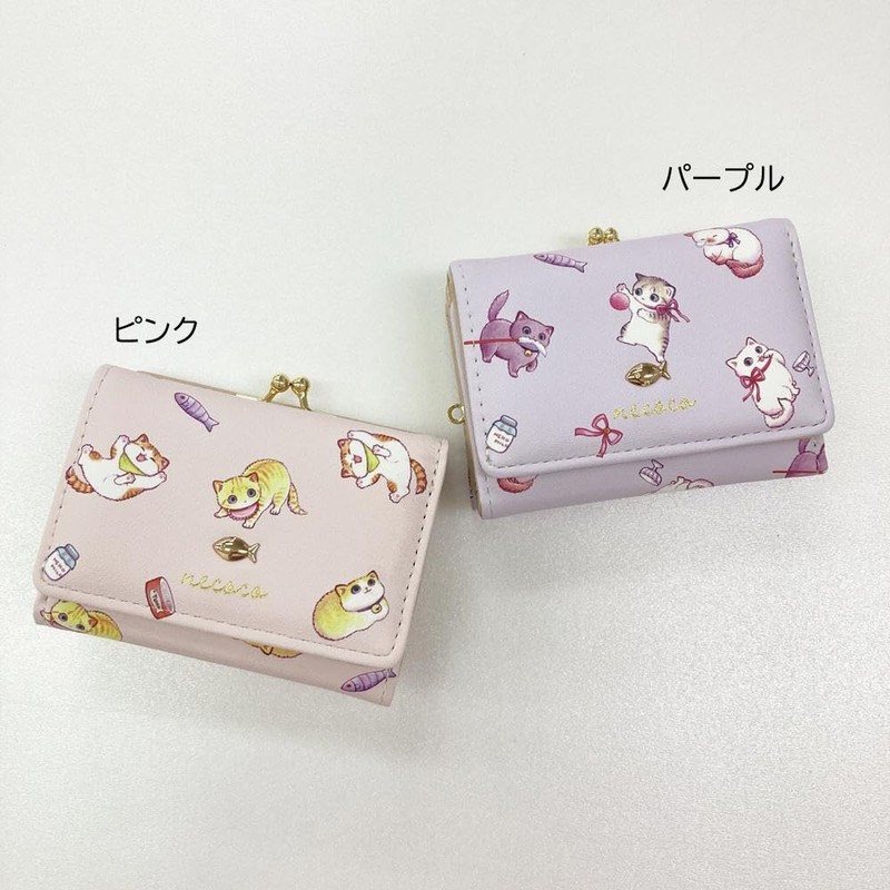 Aldi A48-2 Women's Trifold Wallet Necoco Collaboration Series, Purple, purple