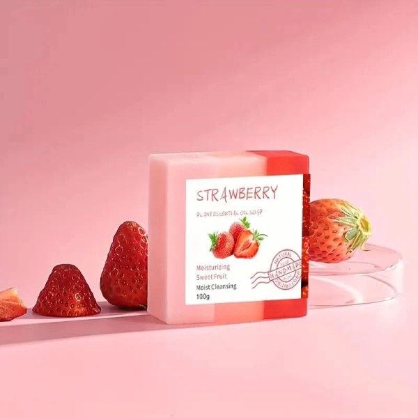 Unbranded Handmade All Natural Soap Strawberry Soap All Organic Ship