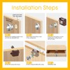 SUPAWAY Set of 2 Push Button Locks, Cabinet Lock Catch,