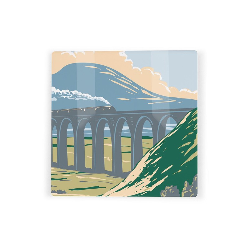 Northern National Parks Ceramic Coaster Set - UK Landmarks/Landscapes Square