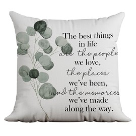 Family Quotes Pillow Covers 18x18, The Best Things in Life are The People We Love, Inspirational Pillow Covers, Inspirational Gifts for Women Friends