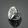 Silver Celtic Cross Trinity Knot Ring (10)