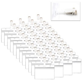 XP Design Name Badge Clip Band Clip Name Holder Moving Pocket ID Card Name Tag Case Name Badge Holder Pass Case (White 48 Set)