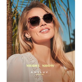 ANYLUV Women's Sunglasses Polarized Sunglasses-for-Women: Trendy Sunglasses Womens Polarized Ultraviolet Protection Travel