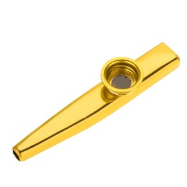 Kazoo Musical Instrument for Music Lovers Aluminum Kazoo Nosing Solo Whistle Band Party Accompaniment Whistle (Gold)