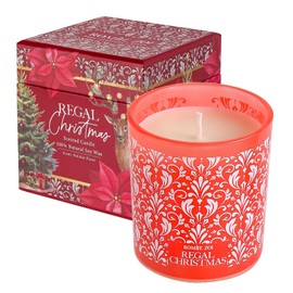 ROMIIE ZOI Christmas Scented Jar Candle - 6oz Soy Wax Candle - Regal Christmas Infused with Holiday Floral Aroma - with Beautiful Keepsake Box Special for Christmas/Holiday Gifts