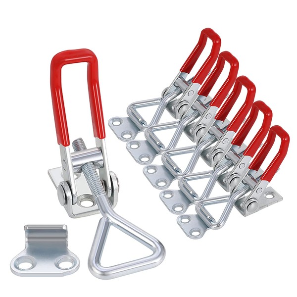 Fingertoys 6 Pack Adjustable Toggle Clamp, 360lbs Holding Capacity Heavy
