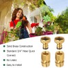 Hooshing Garden Hose Quick Connectors Solid Brass 3/4" GHT Male