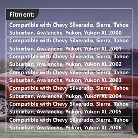 BABERGOU 922 Gray Leather Driver & Passenger Side Armrest Cover Compatible with Suburban Avalanche Silverado Sierra Tahoe Yukon 2000 2001 2002 2003 2004 2005 2006