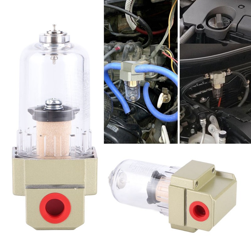 Car Universal Engine Oil Separator Catch Reservoir Can Oil Filter