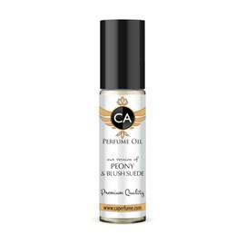 CA Perfume Impression of Peony & Blush Suede for Women Eau De Parfum Floral Scent Long Lasting Perfumes for Women Travel Size TSA Ready for Day and Night Wear 0.33 Fl Oz 10ml
