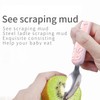 Double Head Baby Silicone Food Spoon (Pink), Baby Fruit Scraping