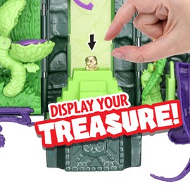 TREASURE X Lost Lands Skull Island Swamp Tower Micro Playset, 15 Levels of Adventure. Survive The Traps and Discover 2 Micro Sized Action Figures. Will You Find Real Gold Dipped Treasure?