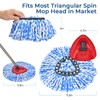 Matthew Cleaning 12Pack Blue Microfiber Spin Mop Replacement Head Compatible