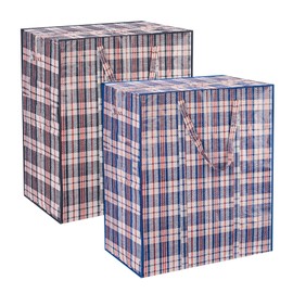 Laundry bags with Zips Large Nylon Storage Bags Reusable Waterproof Moving Totes with Handle for Moving House, Shopping and Laundry 64.5 * 54 * 28cm 2 Pack