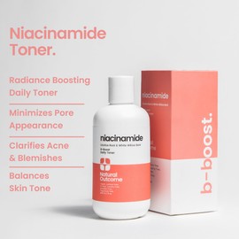 Natural Outcome Niacinamide Toner for Face | Radiance Boosting Toner - with Salicylic Acid & Aloe Vera | Advance Toning Solution Rejuvenates Skin & Minimizes Pore Appearance | Fragrance Free | 8 oz