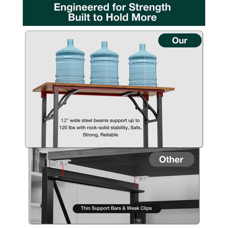 Frylr Small Folding Computer Desk – Portable 35.8 Inch Foldable