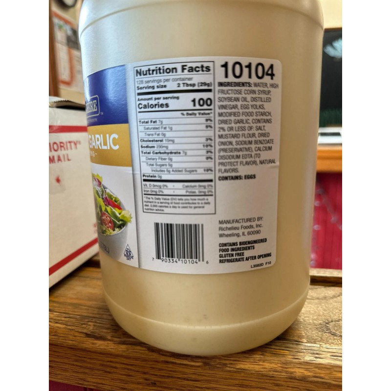 BONNE CHERE CREAMY GARLIC DRESSING - 1 GALLON