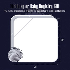 BAMBOO QUEEN 2 Pack Baby Bath Towel - Rayon Made from Bamboo, Ultra Soft Hooded Towels for Babies,Toddler,Infant - Newborn Essential -Perfect Baby Registry Gifts for Boy Girl